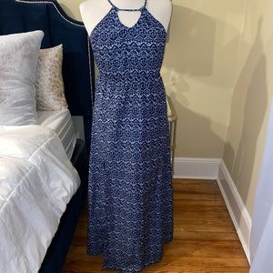 BP blue/white maxi dress. Size small.